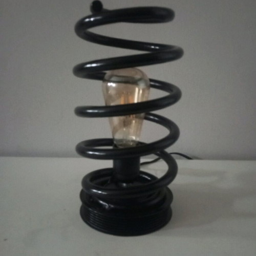 Desk lamp made from car parts with Edison bulb like new