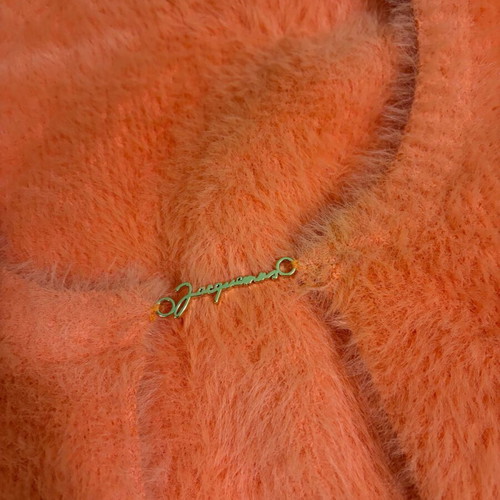Jacquemus La Maille Neve cardigan orange like new, size 38 FR