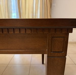 Solid wood extendable dining table with 6 chairs