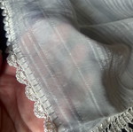 Silk runner like new with floss thread lace