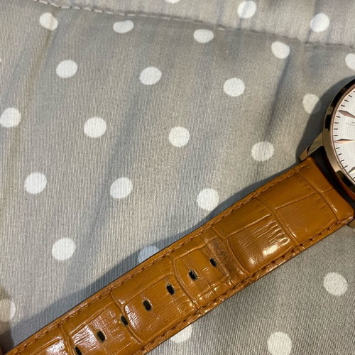 Oxette wristwatch used, brown and gold