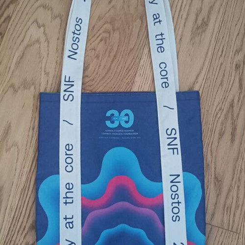 SNF Nostos 2026 limited-edition fabric tote bag