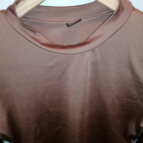 Crop blouse women's brown new, top