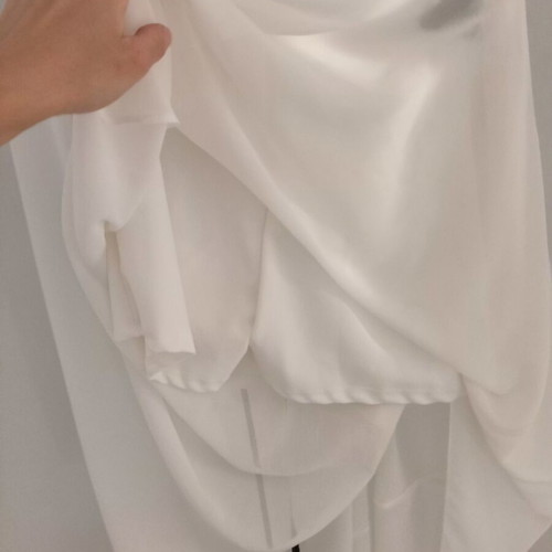 Women's set with blouse and skirt like new, white