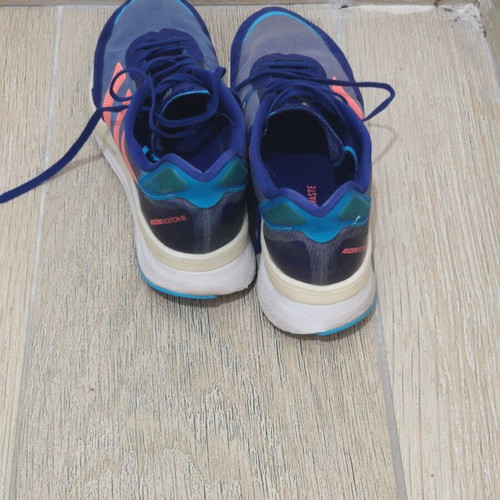 Adidas Adizero Boston 10 running shoes Indigo Blue Turbo, size 44