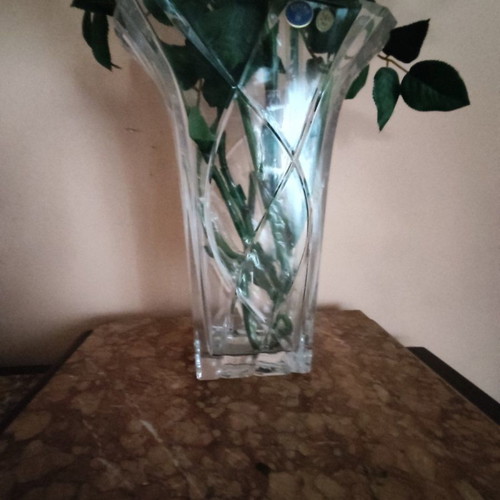 Glass vase used, height 30cm
