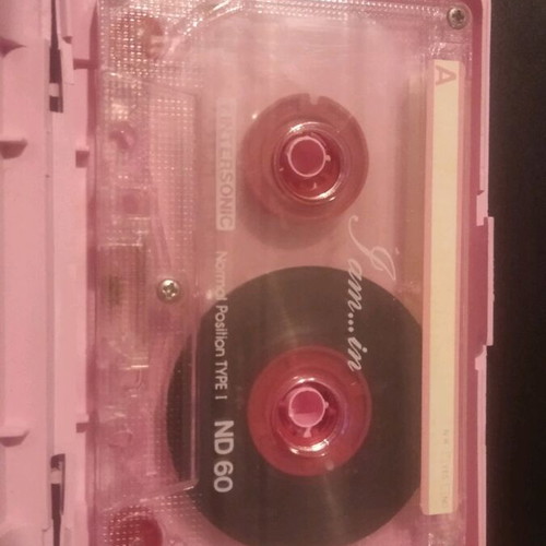 Intersonic cassette case used, pink with 90s pop/disco cassette
