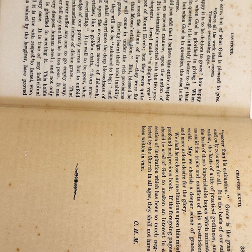 Notes on the Book of Leviticus by C.H. Mackintosh used, 19th century edition