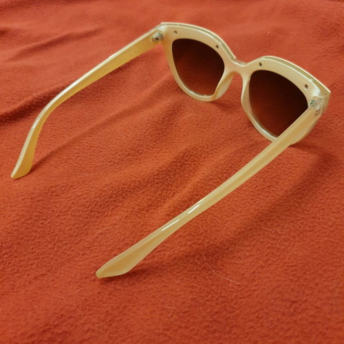 Cellulose acetate sunglasses lightly used, beige with two-tone