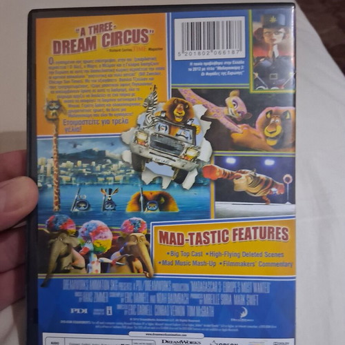 Madagascar 3 The Europe Escapees DVD dubbed in Greek used