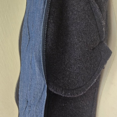 Montgomery coat used, 52% wool, blue, size M