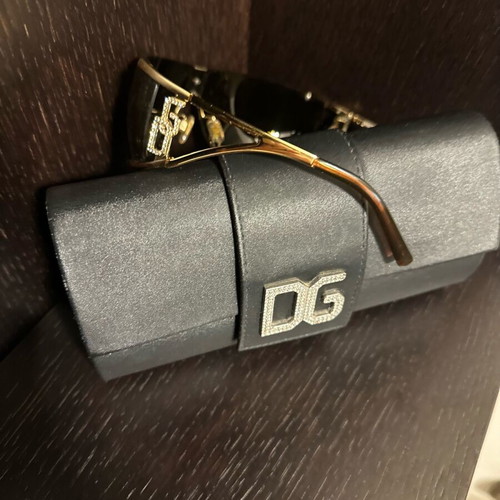 Vintage D&G mask sunglasses like new, brown and gold