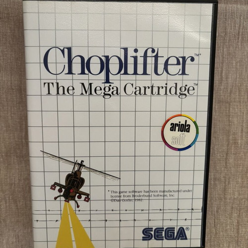 Choplifter Sega Master System game complete