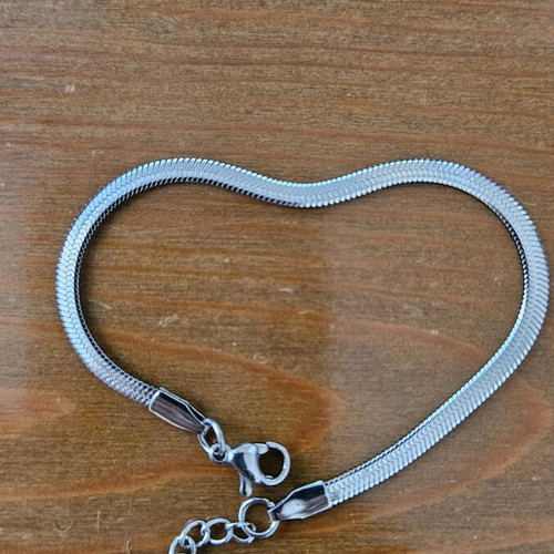 Steel snake bracelet silver color