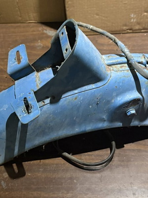 Honda C50 6V rear metal fender, blue, for repair
