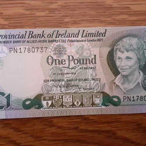 Northern Ireland 1 Pound Banknote 1979 Provincial Bank