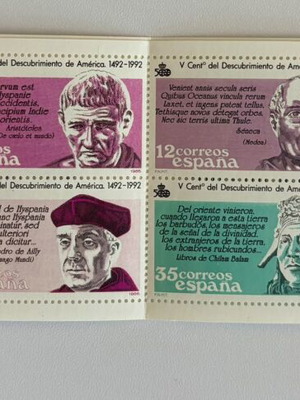 Spanish Stamp Carnet 1986 used, 500th Anniversary of America Discovery