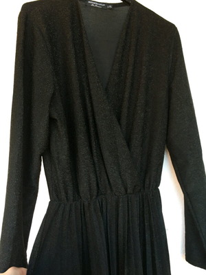 Black shiny dress L/XL like new