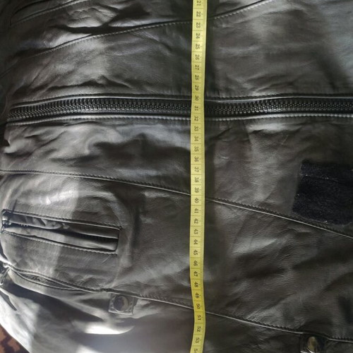 Pier One men's leather jacket size 52 like new black