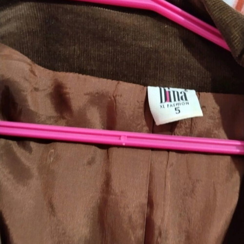 Women's corduroy jacket dark brown Dina used, size 5