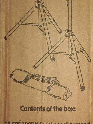 Βάσεις ηχείων Steel FRE180BK με nylon τσάντα καινούργιες