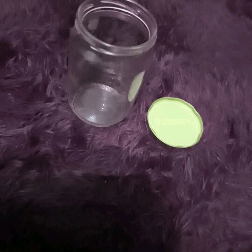 Glass cylindrical jar 720ml used with metal screw lid