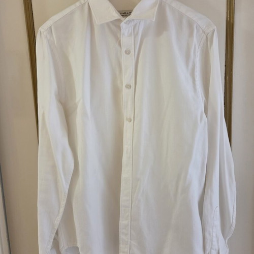 ZARA MAN Premium white dress shirt XL with cufflinks, Italian fabric