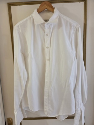 ZARA MAN Premium white dress shirt XL with cufflinks, Italian fabric