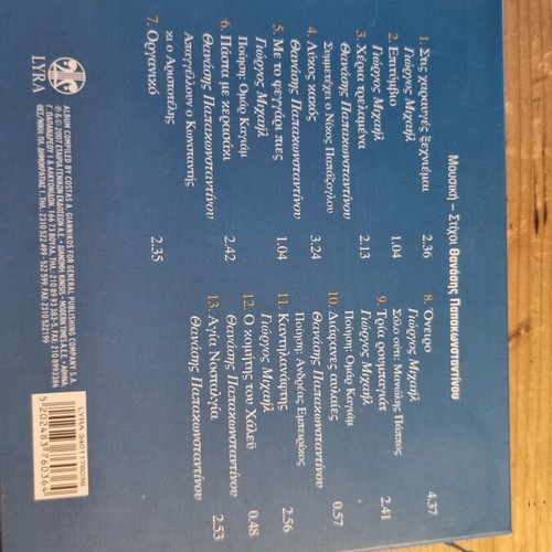 Thanasis Papakonstantinou Agia Nostalgia CD, entechno