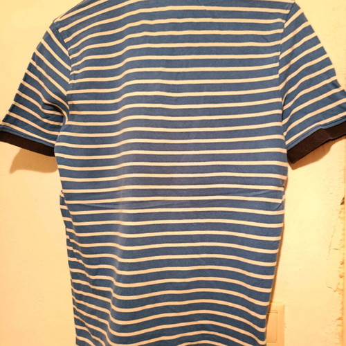 Benetton striped short-sleeve polo shirts like new, pack of 2, size Medium