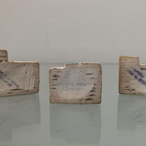 Handmade ceramic souvenirs used, pack of 3, vintage