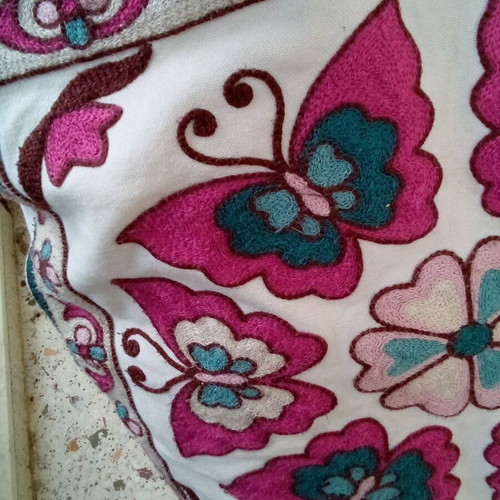 Tapisserie handmade vintage sofa pillow used