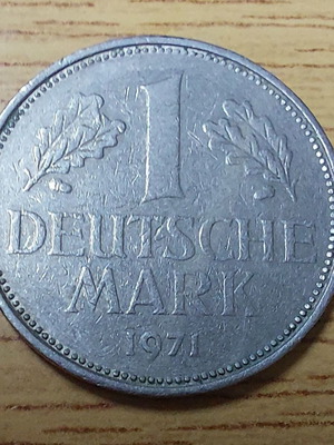 Germany 1 Mark 1971-F coin used