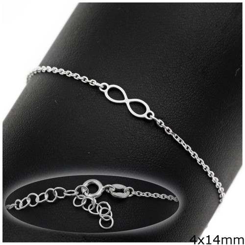 Children's infinity bracelet made of 925 silver new
