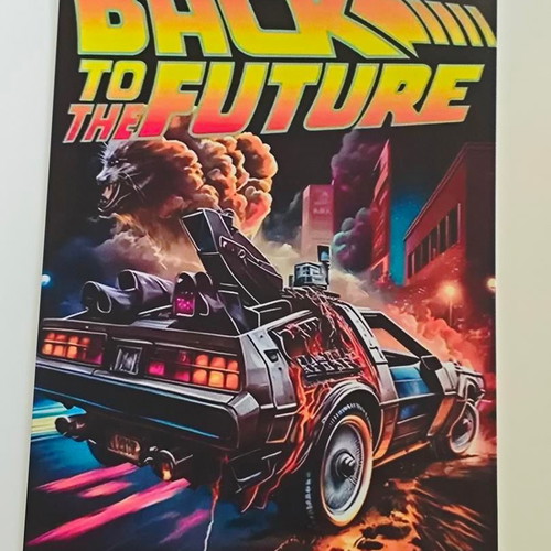 Back to the Future Metal Decorative Sign like new 20x30 cm