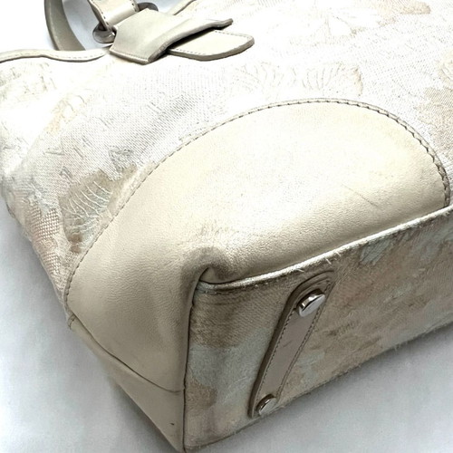 Lamarthe beige cloth/leather handbag used