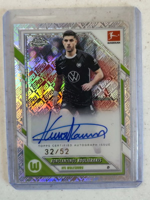 Topps Chrome Bundesliga Konstantinos Koulierakis autograph card 32/52 like new