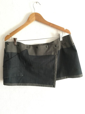 Multi size mini skirt, Y2K style, adjustable tick tack closing