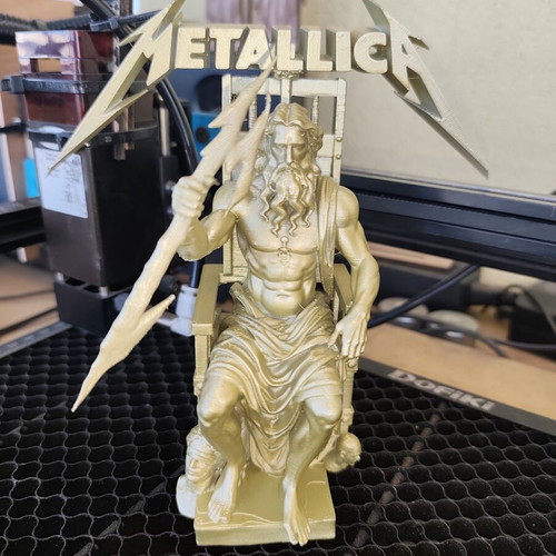 Metallica 3D Printed Figure New Gold Metallic