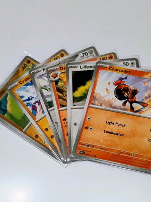 Pokémon TCG cards new, set of 6 with sleeves