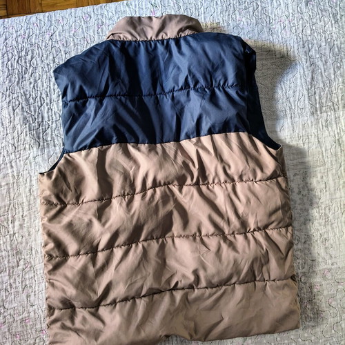 Sinsay sleeveless padded vest 146 cm, new, beige and blue
