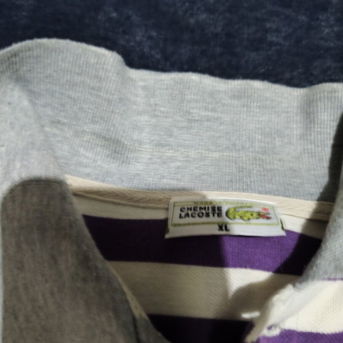 Lacoste polo XL like new, white and gray