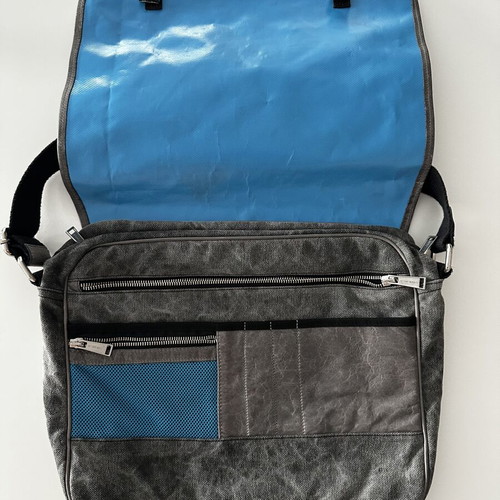 Antony Morato shoulder bag like new, leather and fabric, grey