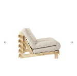 Futon sofa bed, pine wood, multifunctional