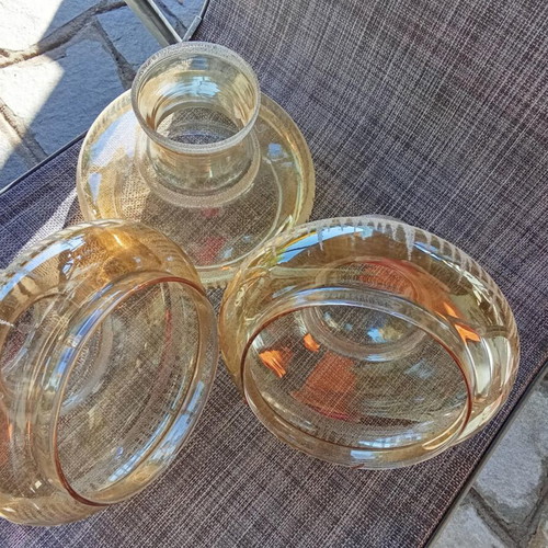 Vintage lamp glass shades like new, set of 3