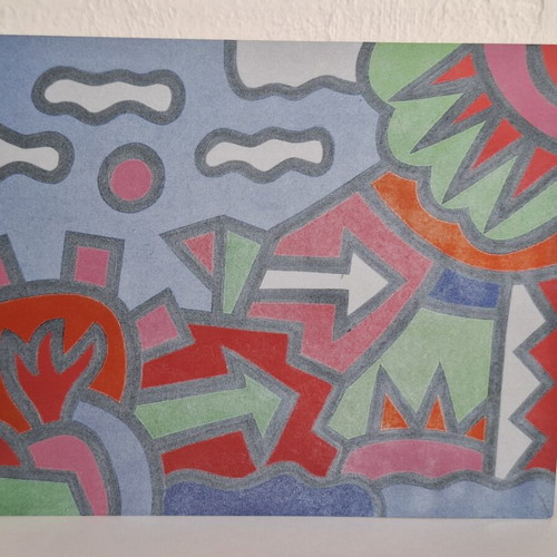 Digital print by Alexis Akrithakis Untitled 1992 acrylic on canvas limited edition used