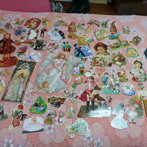 Vintage stickers new with Victorian-themed illustrations