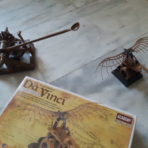 Da Vinci series Academy model kits catapult and flying machine used, set of 2