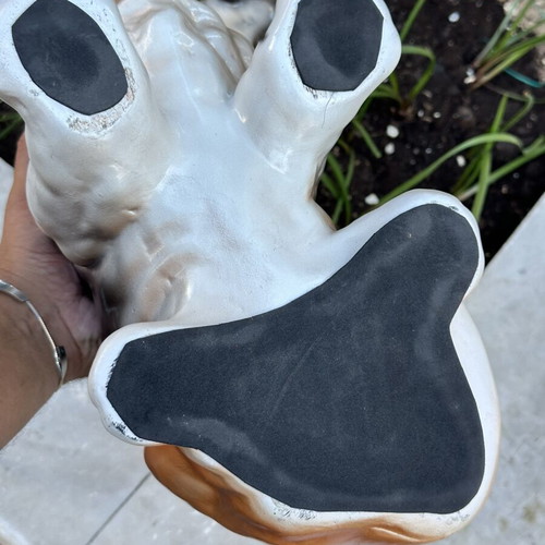 Μεγάλη κεραμική φιγούρα σκύλου Basset Hound