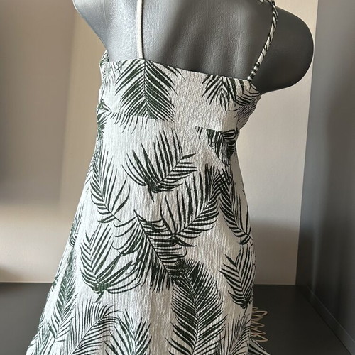 Topshop short summer dress, white and green, size S/M